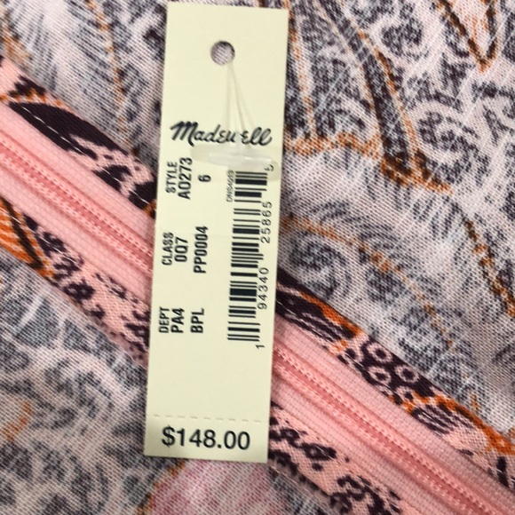 Madewell Tiered Maxi/Midi Bali Blooms Dress size 6 - Picture 6 of 9